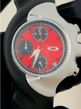 Oakley Red Dial Chronograph with Black Subdials